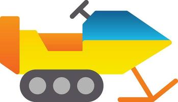 Snowmobile Vector Icon Design