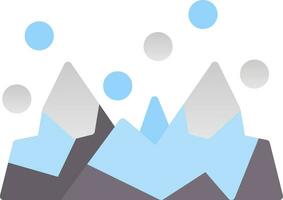 cubierto de nieve montaña vector icono diseño