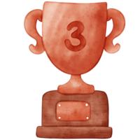 Award medal watercolor, trophy illustration, medal png