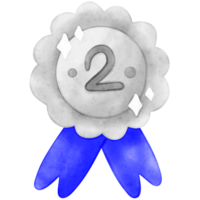 Award medal watercolor, trophy illustration, medal png