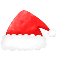 Navidad sombrero, Papa Noel sombrero, acuarela sombrero png