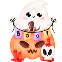 Halloween, Ghost, Cute Ghost, Halloween watercolor png
