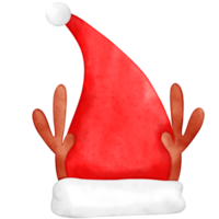 jul hatt, santa hatt, vattenfärg hatt png