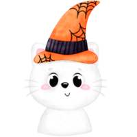 linda Víspera de Todos los Santos animal, animal vistiendo sombrero, Víspera de Todos los Santos sombrero, bruja sombrero png