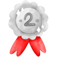 Award medal watercolor, trophy illustration, medal png