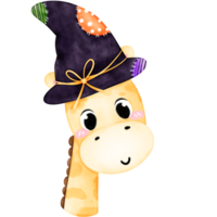 Cute Halloween Animal, Animal wearing Hat, Halloween Hat, Witch hat png