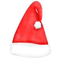 Natale cappello, Santa cappello, acquerello cappello png