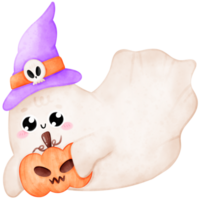 halloween, geest, schattig geest, halloween waterverf png