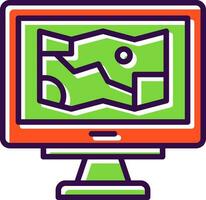 Game Map Vector Icon Design