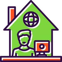 Work From Home Vector Icon Design