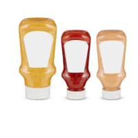 sauce bouteille a un vide étiquette Couper en dehors isolé transparent Contexte png