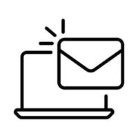 de moda correo electrónico icono, mensaje icono, correo icono, bandeja de entrada firmar, mensajería símbolo, sobre negro y blanco, letra enviando mensaje vector ilustración