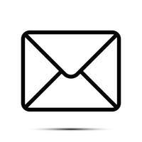 Trendy Email Icon, Message Icon, Mail Icon, Inbox Sign, Messaging Symbol, Envelope Black And White, Letter Sending Message Vector Illustration