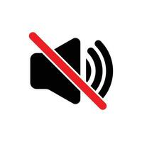 No Sound Icon, No Noise, Mute Button, Keep Your Volume Lower, Silence Icon, Speaker Icon, Megaphone Symbol, Turn Off Button With Red Cross Vector Illustration, Musical Design Elements