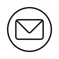 Trendy Email Icon, Message Icon, Mail Icon, Inbox Sign, Messaging Symbol, Envelope Black And White, Letter Sending Message Vector Illustration