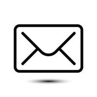 Trendy Email Icon, Message Icon, Mail Icon, Inbox Sign, Messaging Symbol, Envelope Black And White, Letter Sending Message Vector Illustration