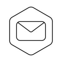 Trendy Email Icon, Message Icon, Mail Icon, Inbox Sign, Messaging Symbol, Envelope Black And White, Letter Sending Message Vector Illustration