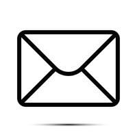 Trendy Email Icon, Message Icon, Mail Icon, Inbox Sign, Messaging Symbol, Envelope Black And White, Letter Sending Message Vector Illustration