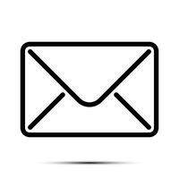 Trendy Email Icon, Message Icon, Mail Icon, Inbox Sign, Messaging Symbol, Envelope Black And White, Letter Sending Message Vector Illustration