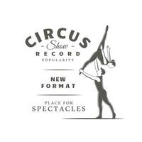 Circus label isolated on white background vector