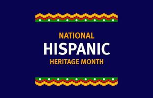 National hispanic heritage month festival poster vector