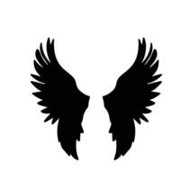 Angel wings silhouette. Wings decor. Vector illustration.