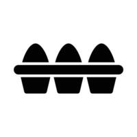 Egg Tray Vector Glyph Icon For Personal And Commercial Use.