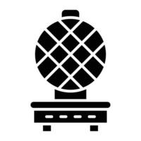 Waffle Iron Vector Glyph Icon For Personal And Commercial Use.