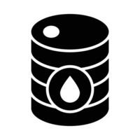 Oil Barrel Vector Glyph Icon For Personal And Commercial Use.