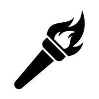 Torch Vector Glyph Icon For Personal And Commercial Use.