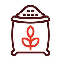 Grain Glyph Two Color Icon For Personal And Commercial Use. vector