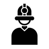 Firefighter Vector Glyph Icon For Personal And Commercial Use.