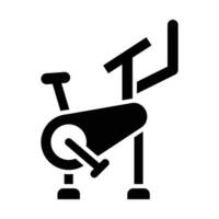 Exercising Bike Vector Glyph Icon For Personal And Commercial Use.