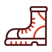 Boot Glyph Two Color Icon For Personal And Commercial Use. vector