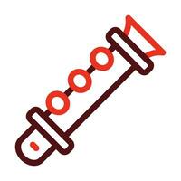Flute Glyph Two Color Icon For Personal And Commercial Use. vector