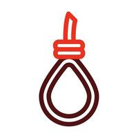 Gallows Glyph Two Color Icon For Personal And Commercial Use. vector