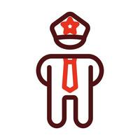 Policeman Glyph Two Color Icon For Personal And Commercial Use. vector