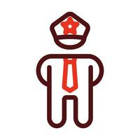 Policeman Glyph Two Color Icon For Personal And Commercial Use. vector