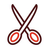 Scissors Glyph Two Color Icon For Personal And Commercial Use. vector