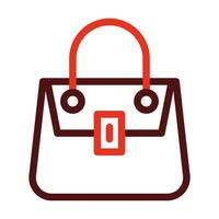 Purse Glyph Two Color Icon For Personal And Commercial Use. vector