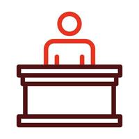 Panel of judges Glyph Two Color Icon For Personal And Commercial Use. vector