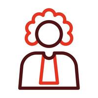 Judge Glyph Two Color Icon For Personal And Commercial Use. vector
