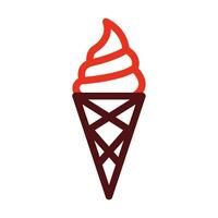 Ice Cream Glyph Two Color Icon For Personal And Commercial Use. vector