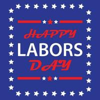 Happy Labor Day American Flag Color Theme vector illustration