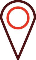 Location Glyph Two Color Icon For Personal And Commercial Use. vector