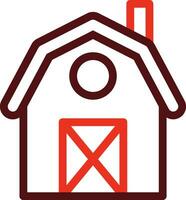 Barn Glyph Two Color Icon For Personal And Commercial Use. vector