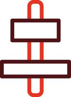 Horizontal Align Glyph Two Color Icon For Personal And Commercial Use. vector