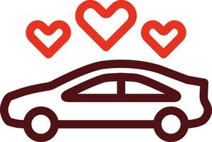 Wedding Car Glyph Two Color Icon For Personal And Commercial Use. vector