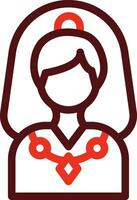 Bride Glyph Two Color Icon For Personal And Commercial Use. vector