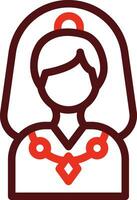 Bride Glyph Two Color Icon For Personal And Commercial Use. vector